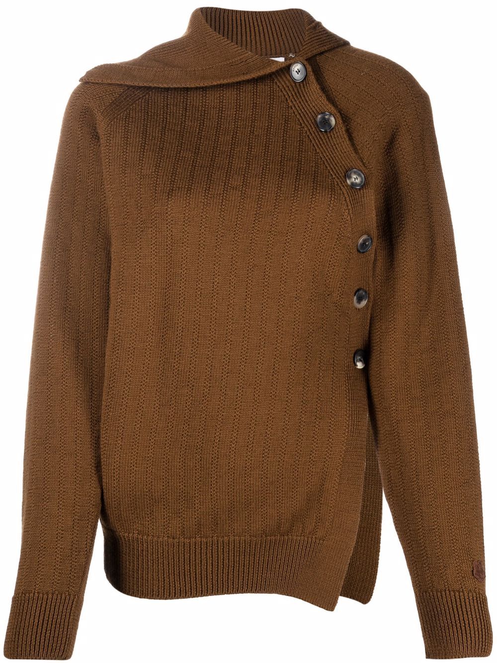 

Kenzo asymmetric kniitted jumper - Brown