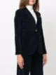 Circolo 1901 velvet-effect single-breasted blazer