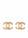 CHANEL Pre-Owned 1980s CC clip-on earrings - Gold