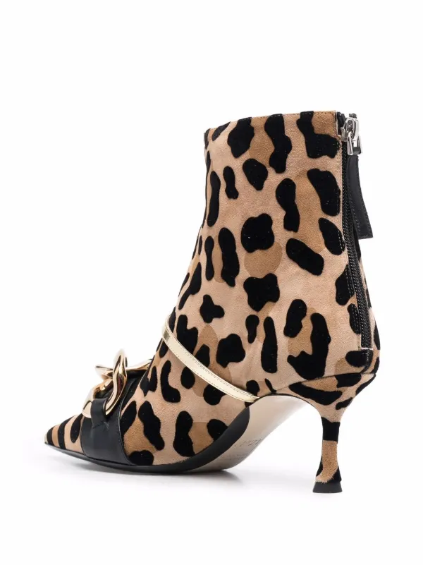 dune leopard print boots