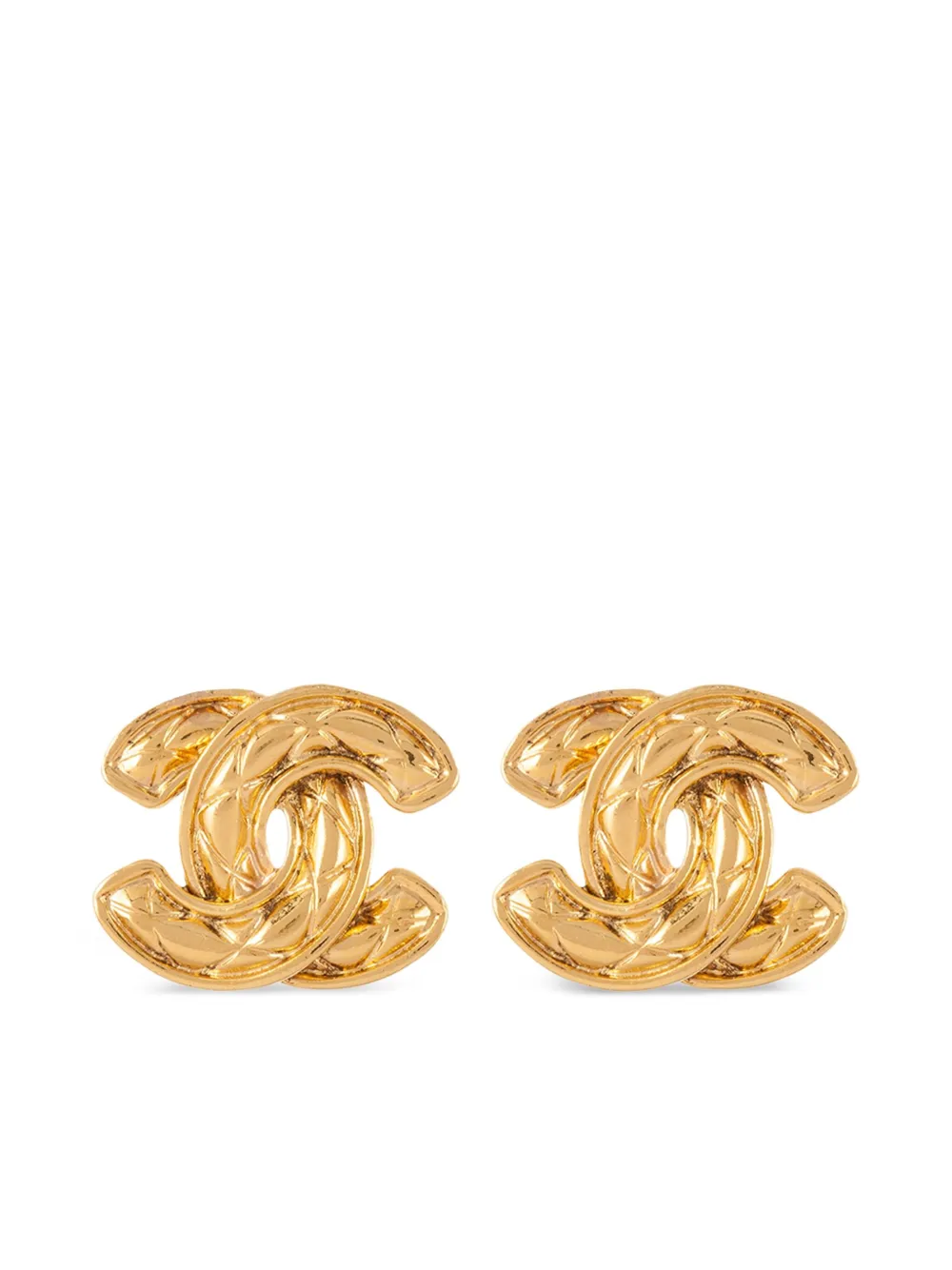 CHANEL Pre-Owned 1980s ココマーク イヤリング - ゴールドトーン CHANEL Pre-Owned 1980s ココマーク イヤリング - ゴールドトーン