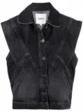Ba&Sh panelled denim waistcoat - Grey