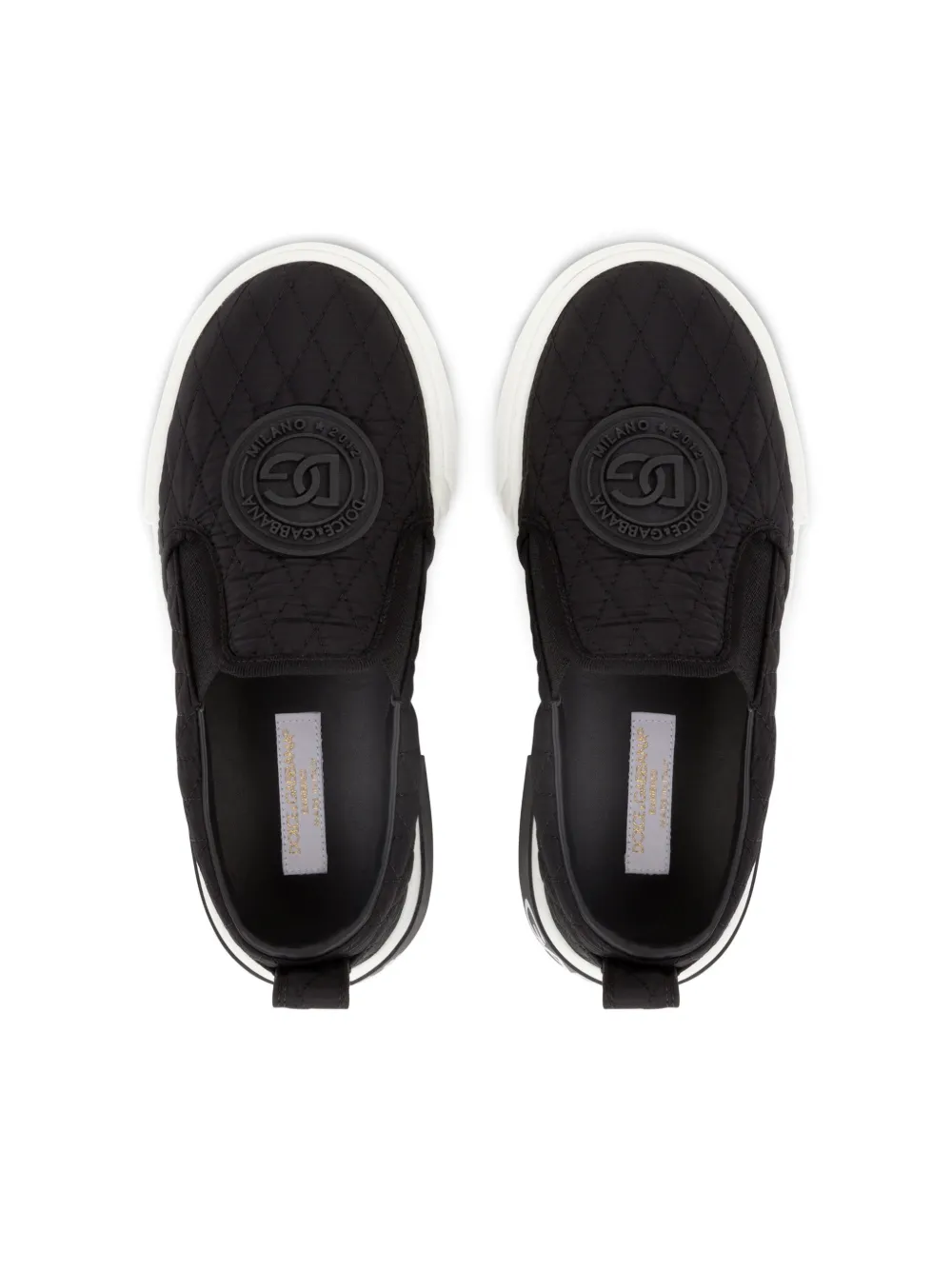 Shop Dolce & Gabbana Logo-patch Sneakers In Black