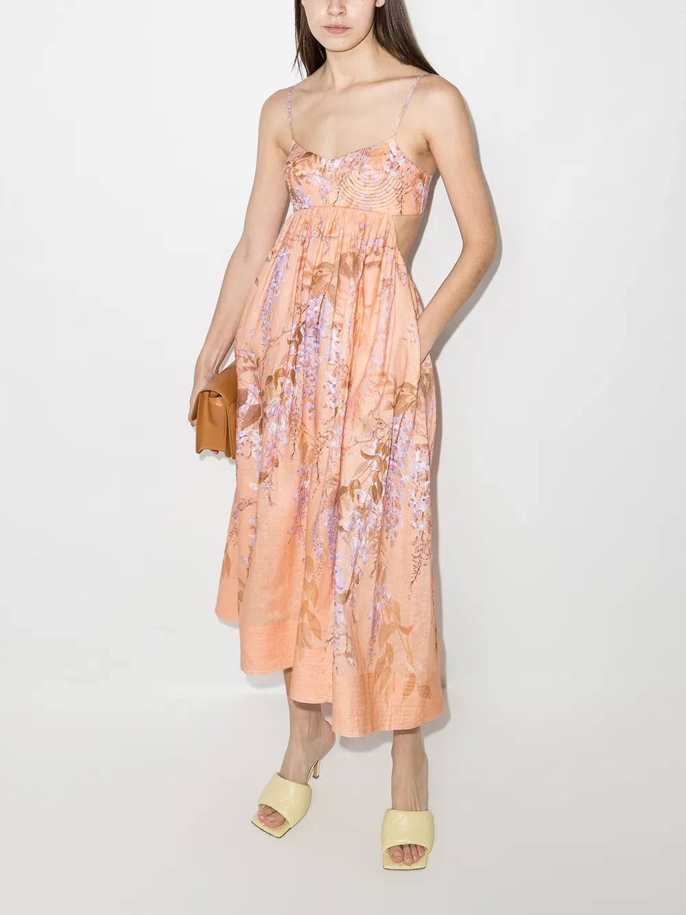 ZIMMERMANN Rosa Bralette Midi Dress Farfetch