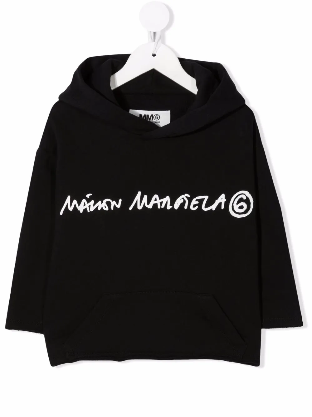

MM6 Maison Margiela Kids hoodie con logo estampado - Negro