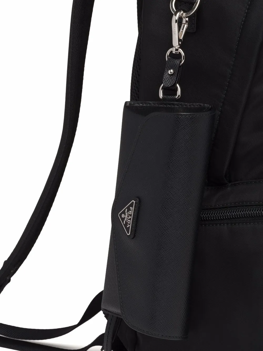 Prada Eyewear triangle-logo Eyeglasses Case | Black | FARFETCH display picture 1