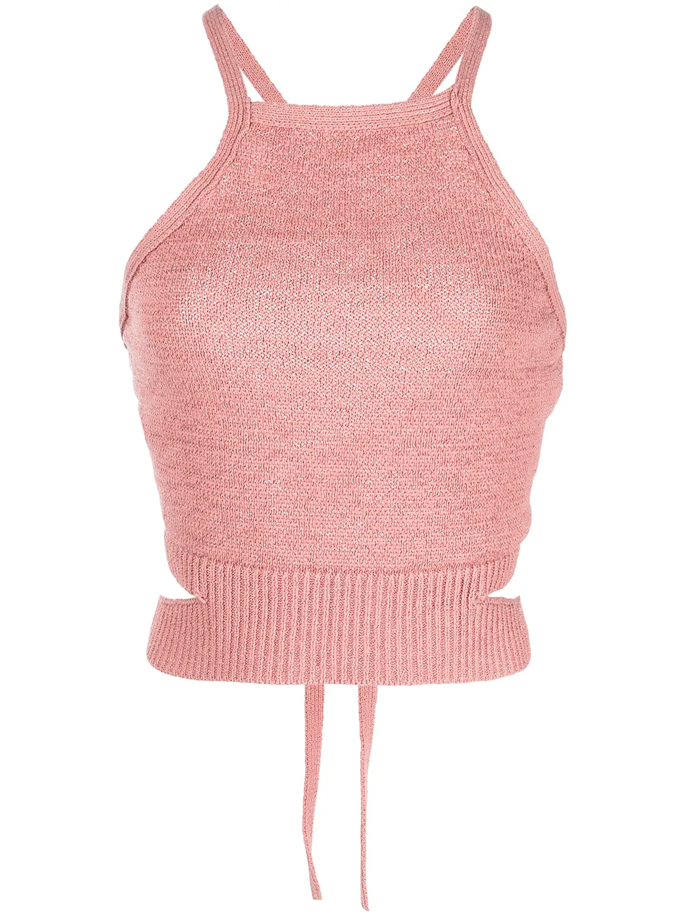 Cult Gaia Nan tie-fastening knitted top | Pink | Image 1