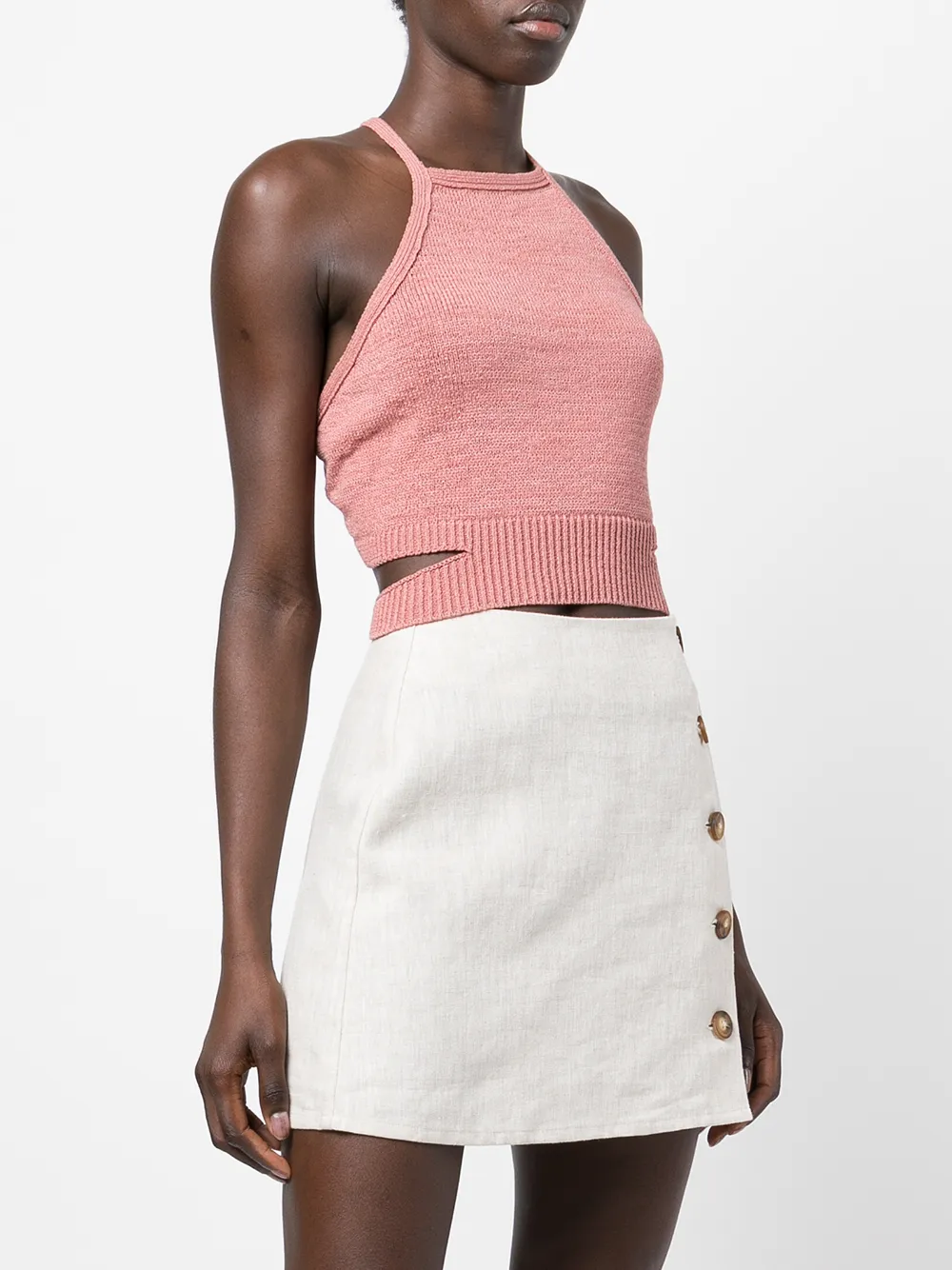 Cult Gaia Top met striksluiting Roze