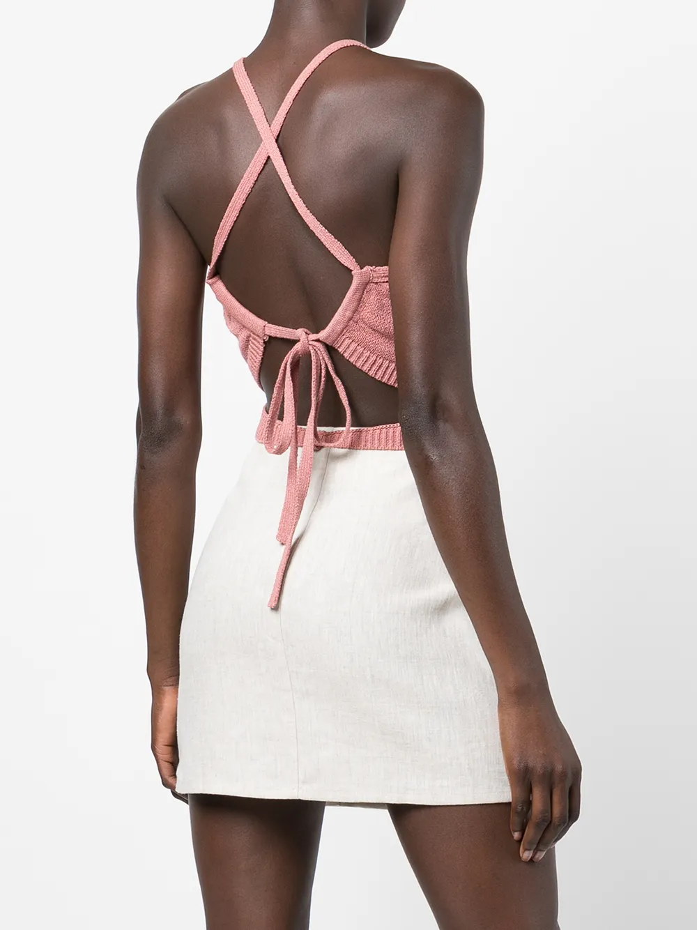 Cult Gaia Top met striksluiting Roze