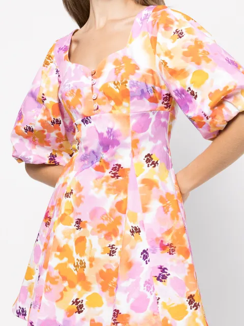 Shop Nicholas Lydia floral-print mini dress with Express Delivery - FARFETCH