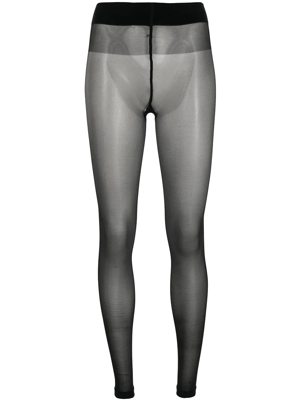 

Wolford leggins con ribete de satén - Negro