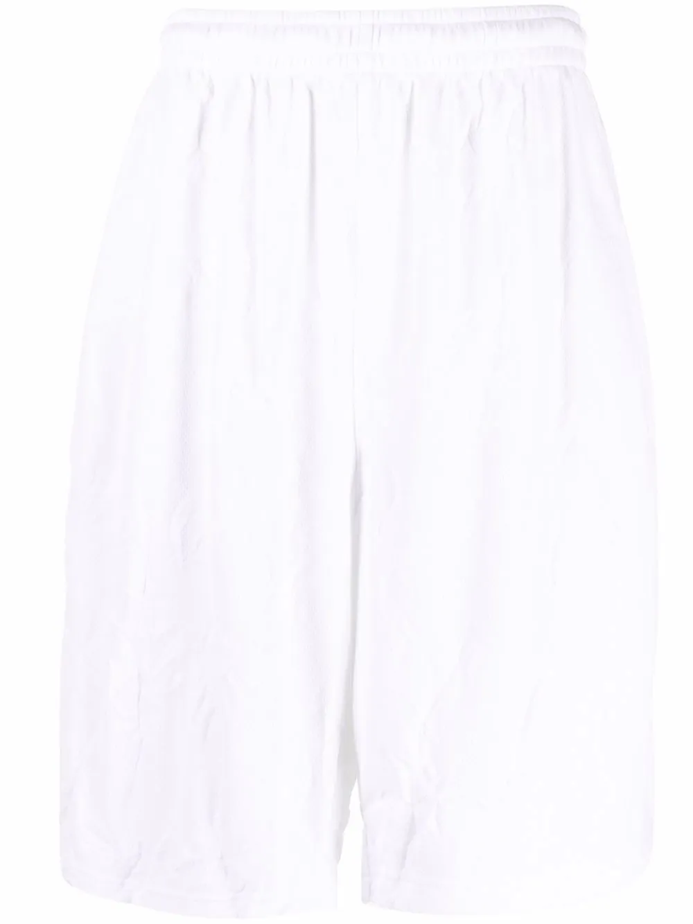 Balenciaga Knielange Mesh-Shorts - Weiß