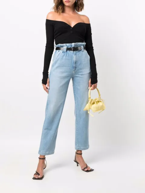 MOTHER Yoyo Ruffle Greaser ankle jeans 