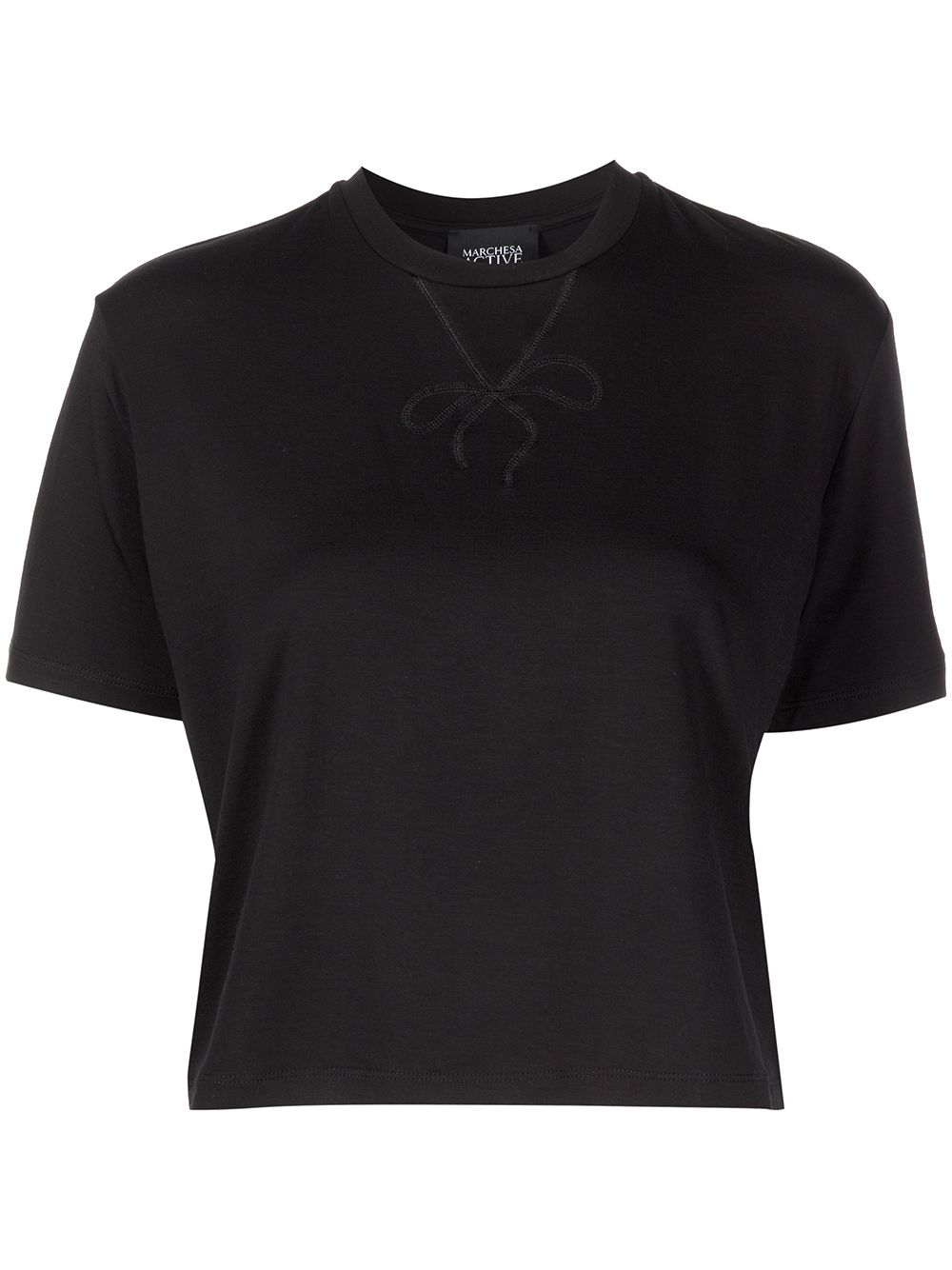 Image 1 of Marchesa Notte Dominique cropped jersey T-shirt