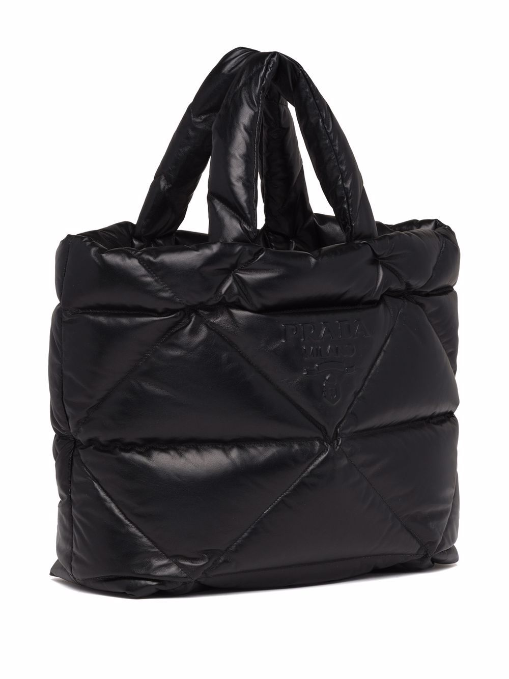 Prada Padded logo-lettering Tote Bag - Farfetch