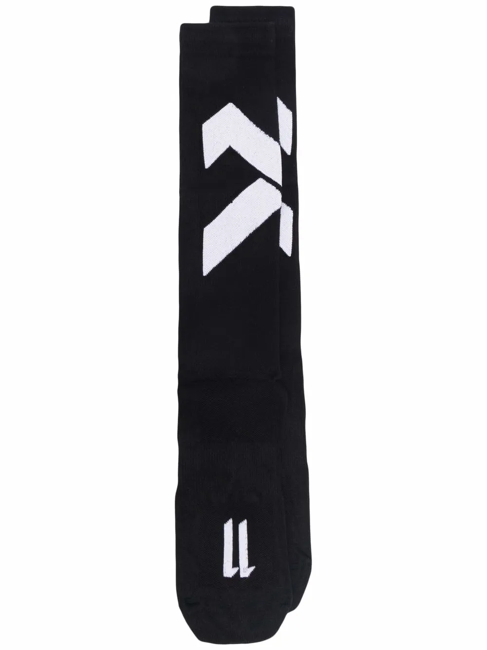 

11 By Boris Bidjan Saberi calcetines tejidos con logo en intarsia - Negro