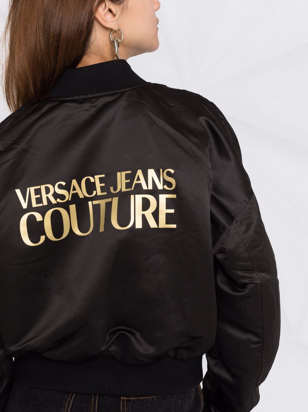 фото Versace jeans couture двусторонняя куртка-бомбер с логотипом