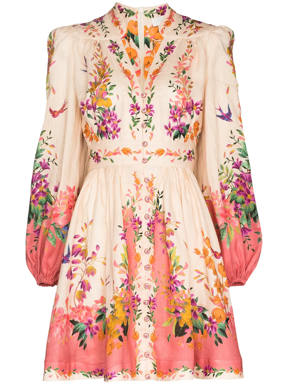 ZIMMERMANN Tropicana floral-print Mini Dress - Farfetch