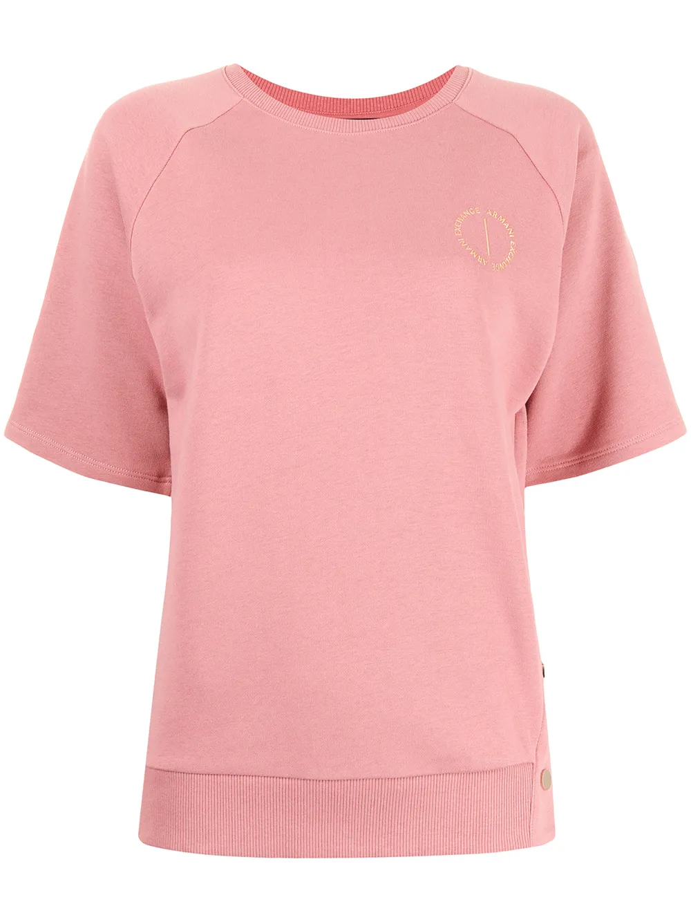 

Armani Exchange button-detail short sleeve sweatshirt - Pink