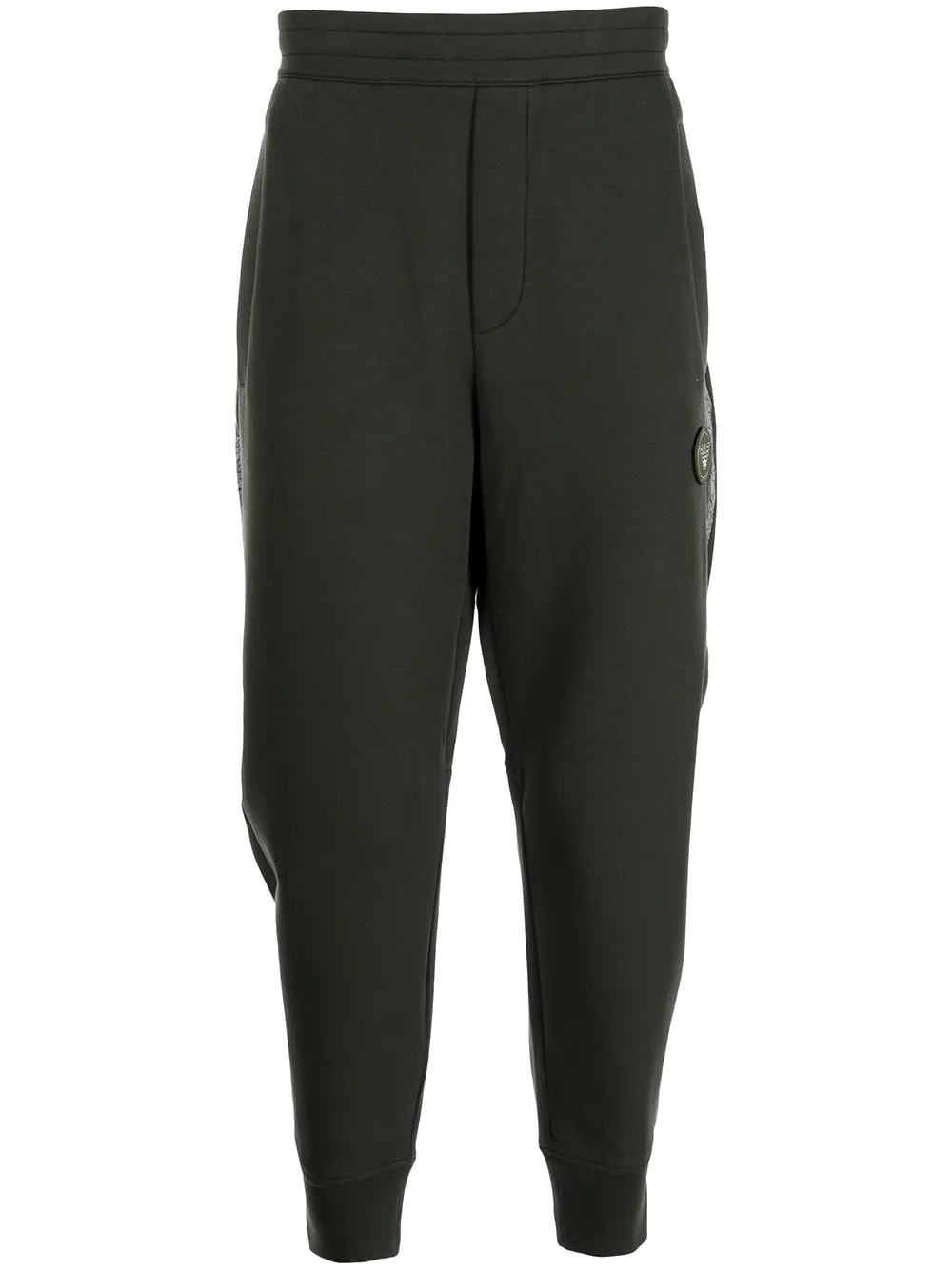 

Emporio Armani logo-patch tapered track pants - Green