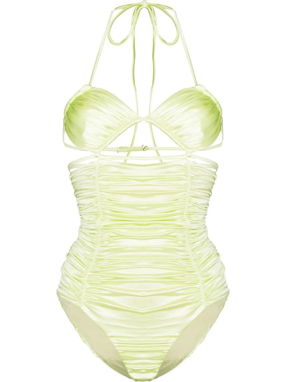 

Isa Boulder Sculpture ruched swimsuit - Green