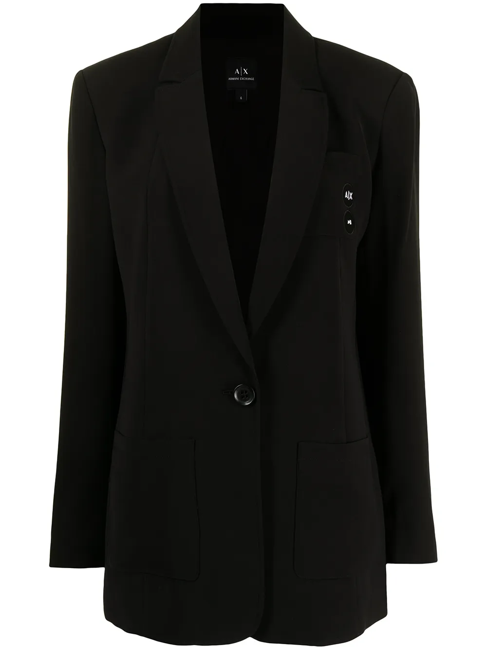 

Armani Exchange blazer holgado - Negro