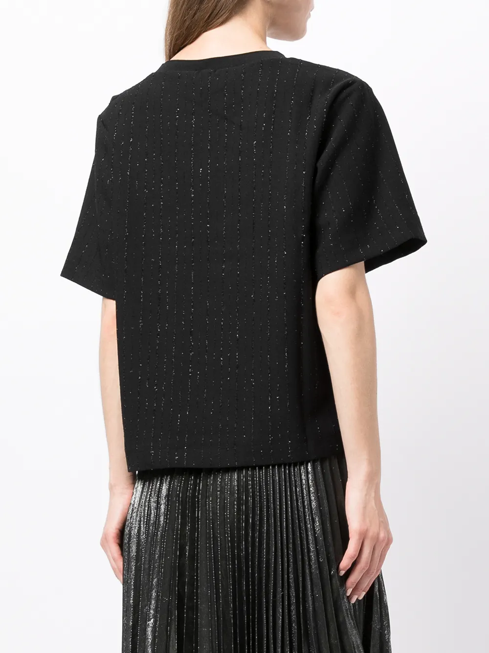 фото Armani exchange футболка в полоску с эффектом металлик