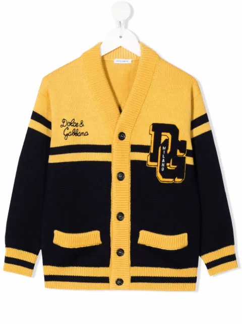 Dolce & Gabbana Kids كارديغان بأزرار وشارة شعار الماركة