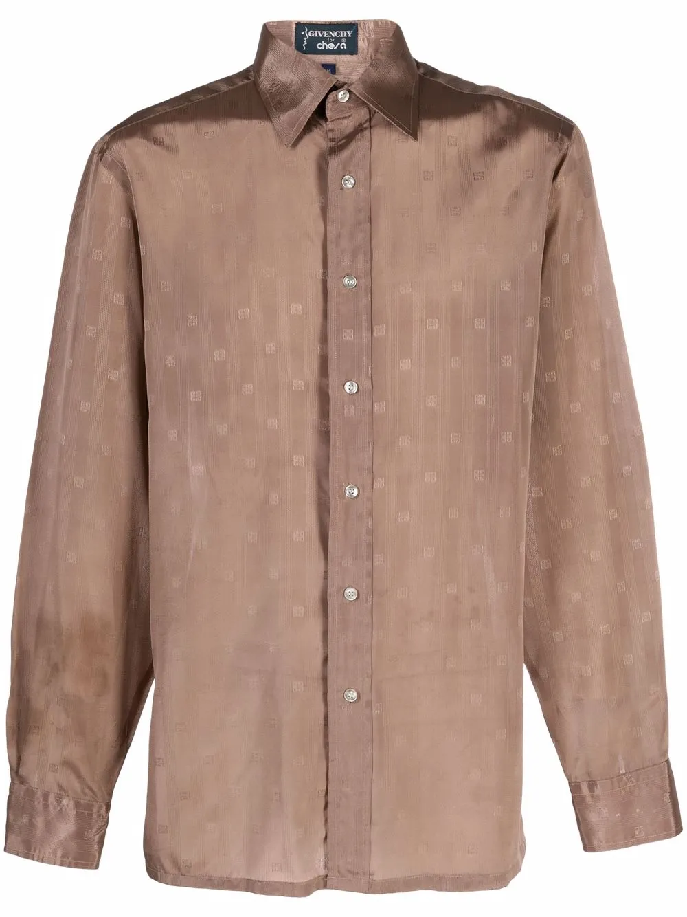 фото Givenchy pre-owned рубашка 1970-х годов с логотипом
