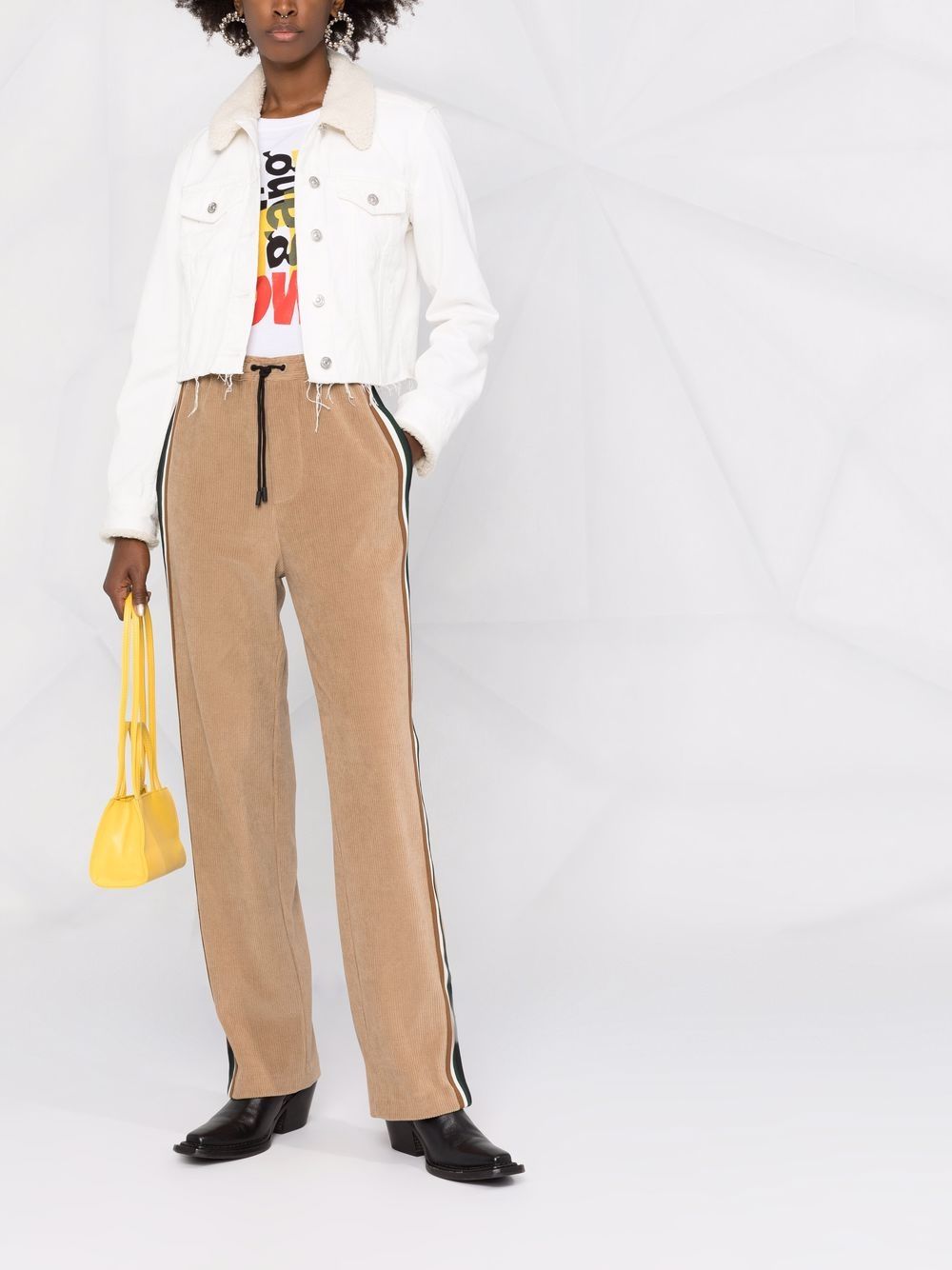 Image 2 of Dsquared2 side-stripe corduroy track pants