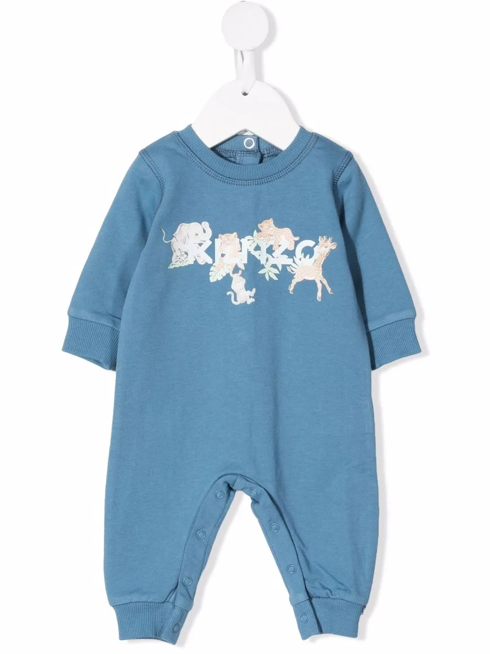 

Kenzo Kids mameluco con logo y animales estampados - Azul