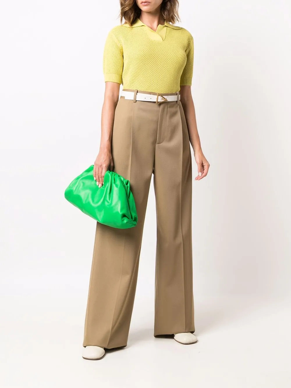 Image 2 of Bottega Veneta high-waisted wide-leg trousers