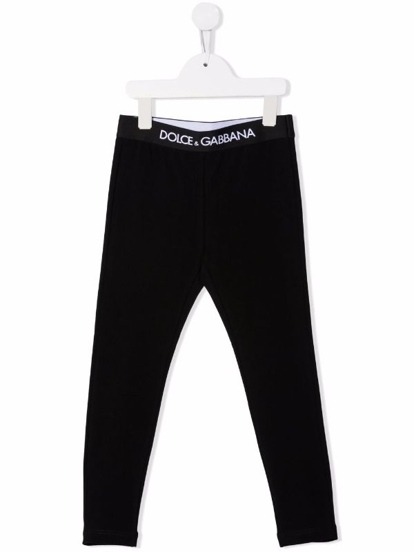 Dolce & Gabbana Kids logo-waistband Cotton Leggings - Farfetch