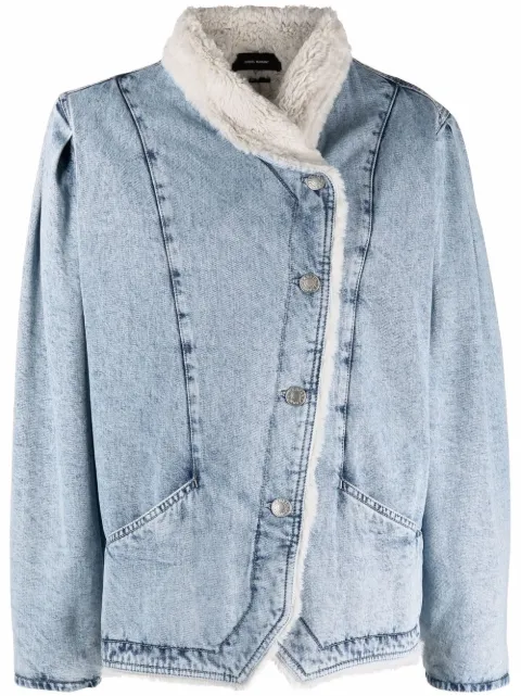 Isabel Marant Dipauline shearling-lined Denim Jacket - Farfetch