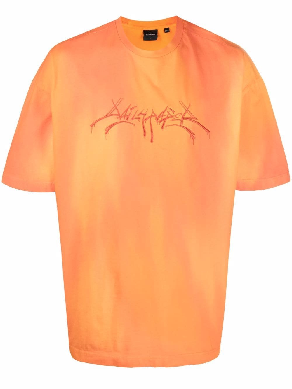 daily paper t-shirt à logo brodé - orange