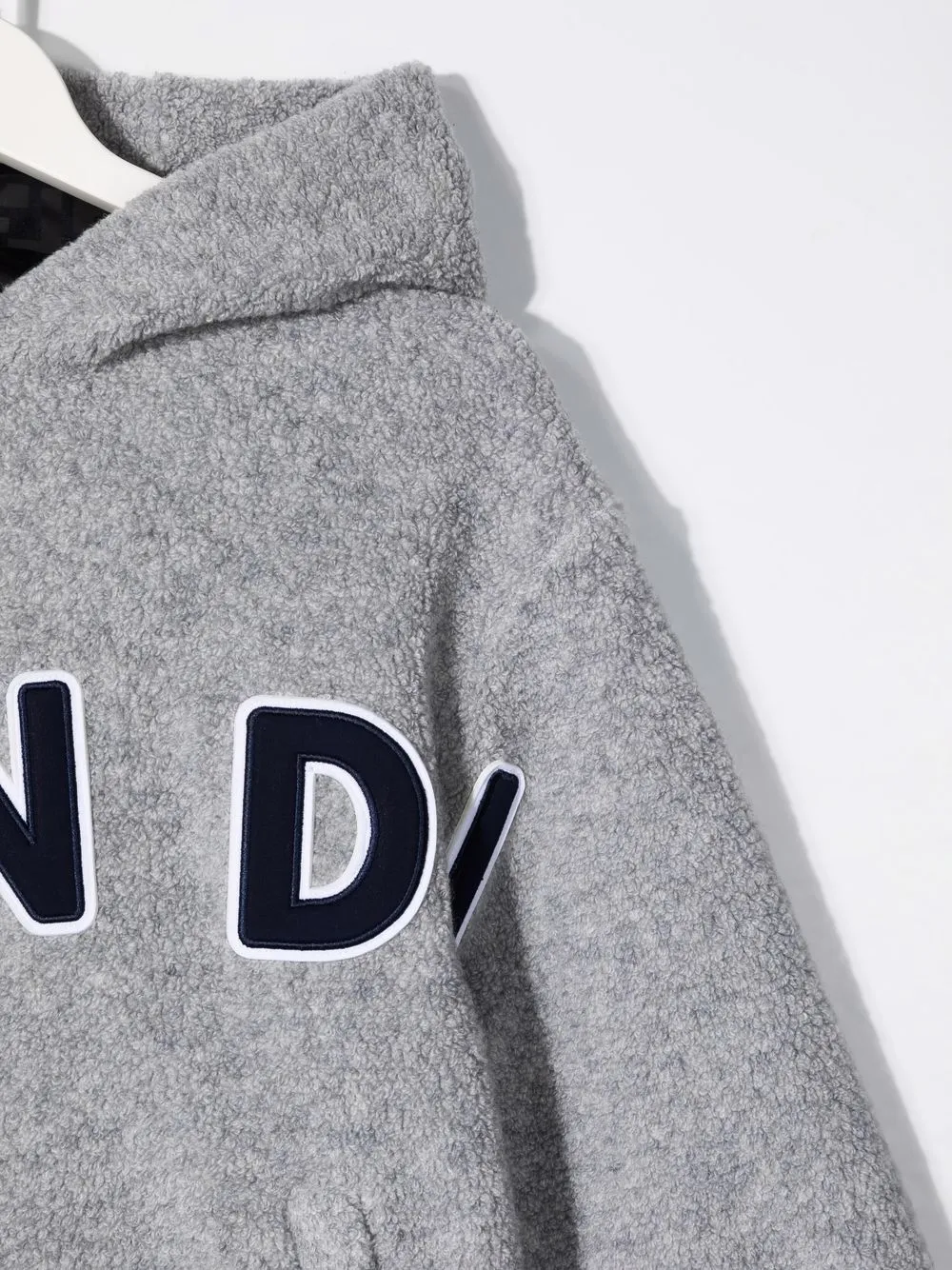  Fendi Kids Hoodie Aus Teddy Fleece   Grau 