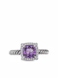 David Yurman sterling silver Petite Chatelaine amethyst and diamond ring (7mm)