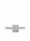 David Yurman sterling silver Petite Chatelaine diamond ring