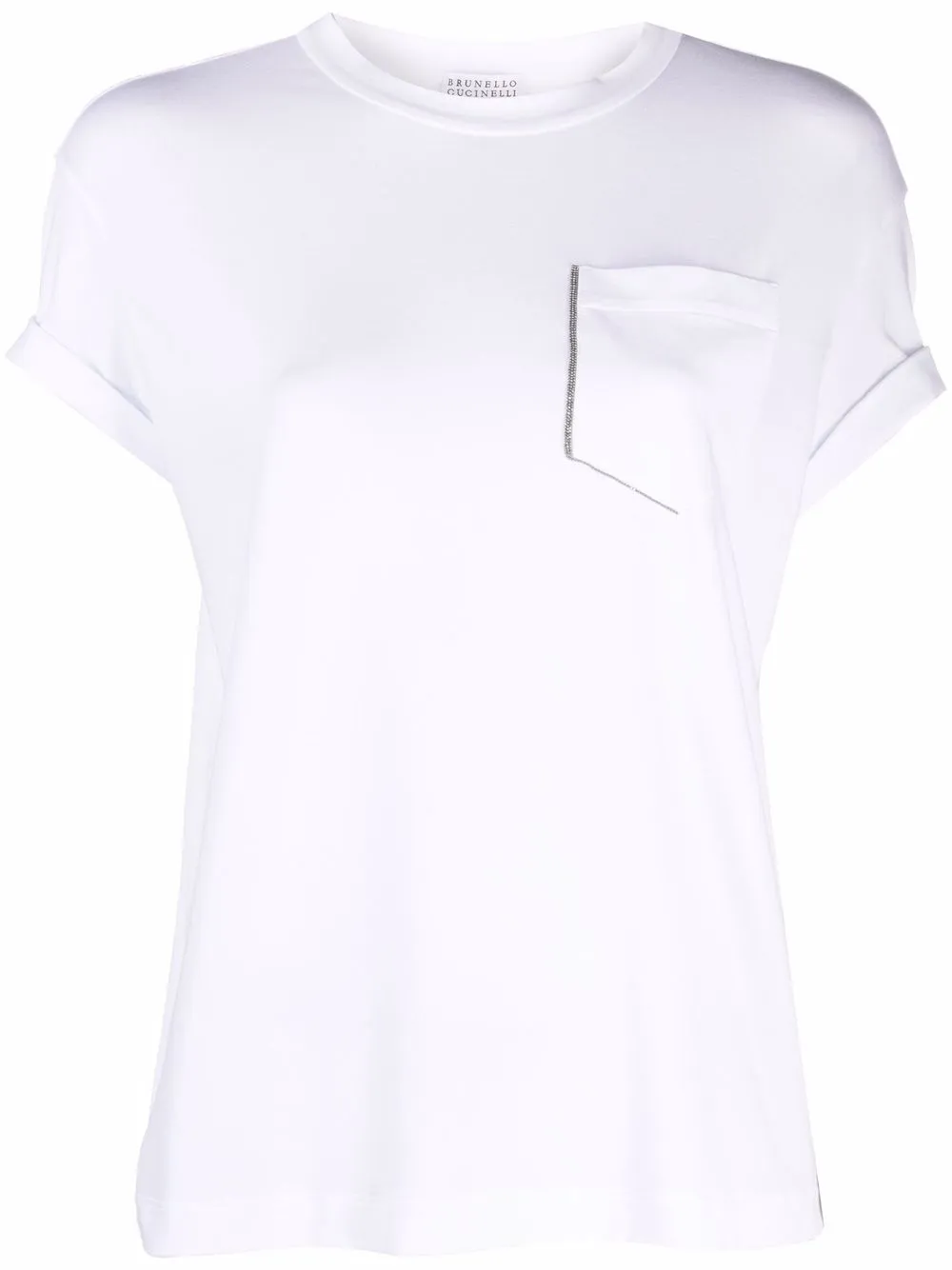фото Brunello cucinelli футболка с декором monili