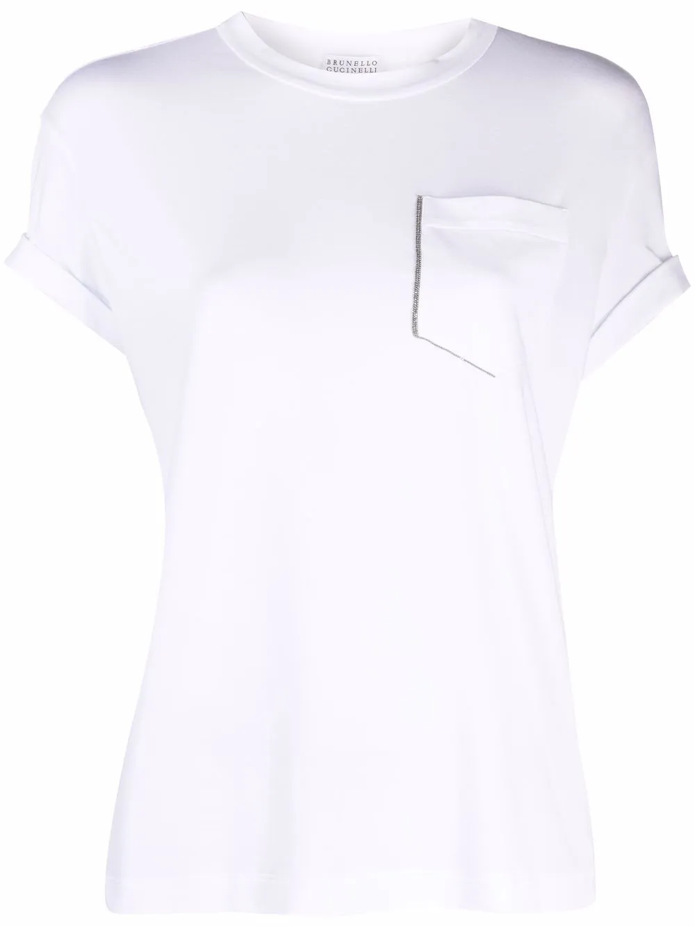 фото Brunello cucinelli футболка с декором monili