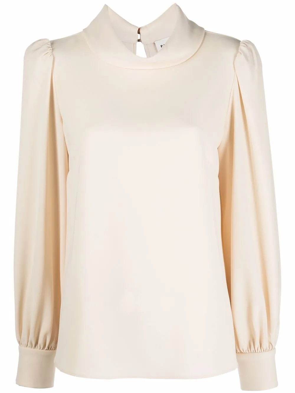 

P.A.R.O.S.H. mock-neck long-sleeve blouse - Neutrals