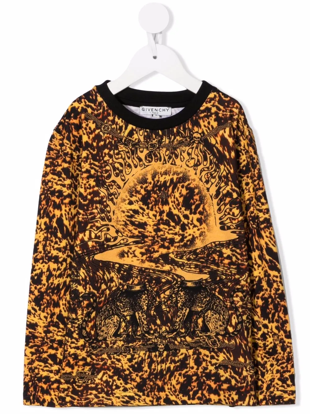 

Givenchy Kids playera con estampado gráfico - Amarillo