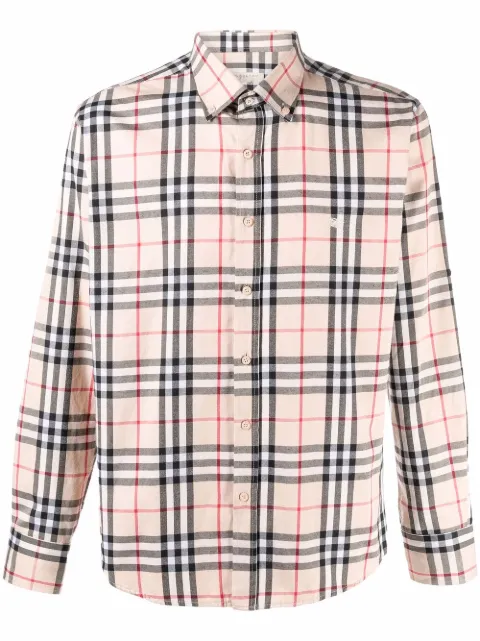 Burberry Pre-Owned 2000s Nova check-print button-down shirt