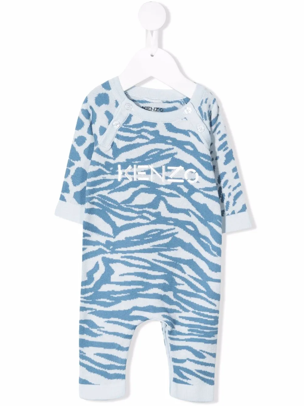 

Kenzo Kids mameluco con animal print - Azul