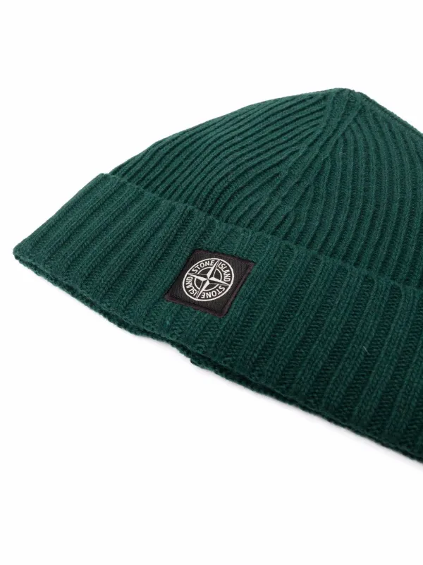 DONKER BLAUW - STONE ISLAND Muts van wol kwaliteit, donkerblauw - 100225306  - 100225306 - Tijssen Mode