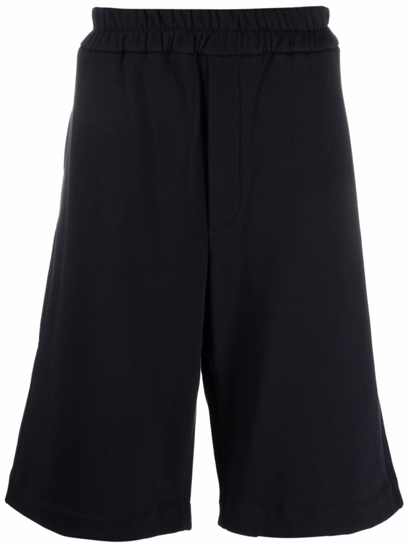 Jil Sander long cotton track shorts blue | MODES