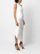 Norma Kamali asymmetric-ruched midi-dress