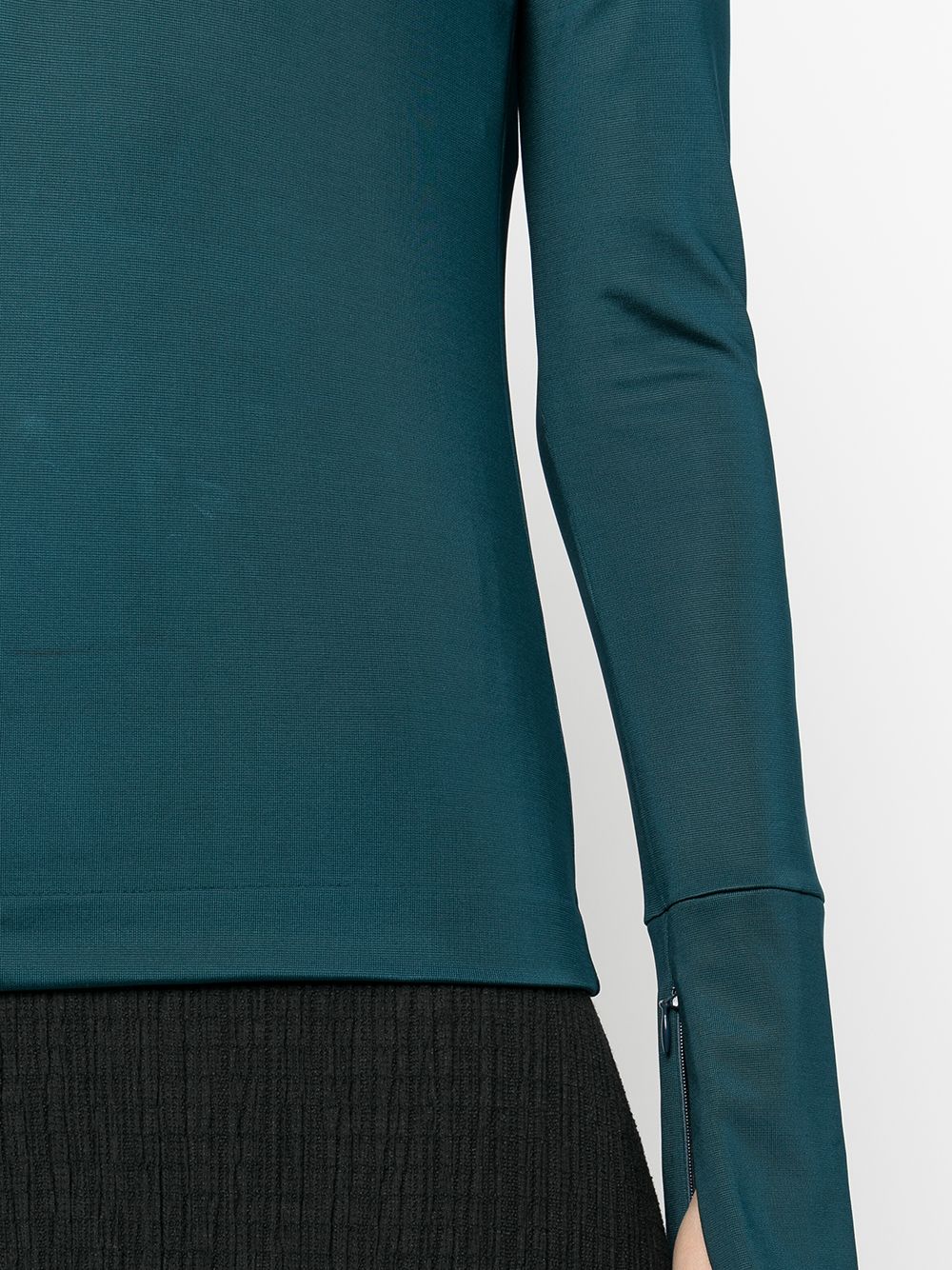 Shop Jil Sander Zip-fastening Long-sleeve Top In 蓝色