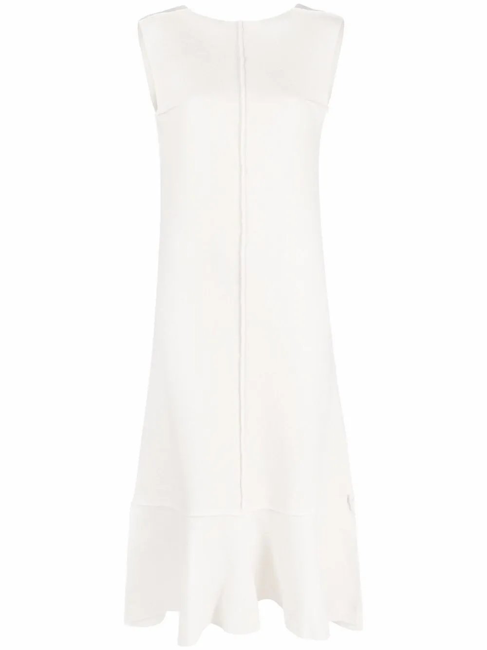 

Jil Sander vestido con dobladillo peplum - Blanco