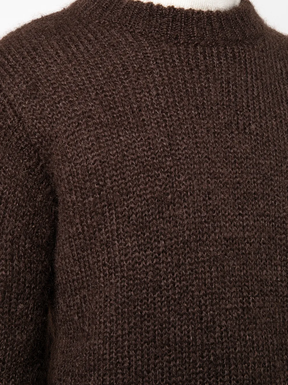 Shop Jil Sander Chunky-knit Long-sleeved Sweater In Brown